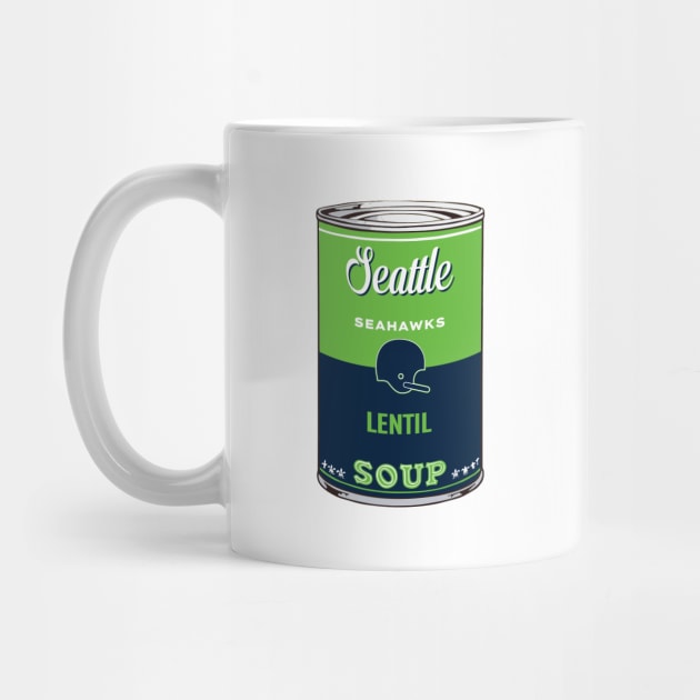 Seattle Seahawks Soup Can by Rad Love